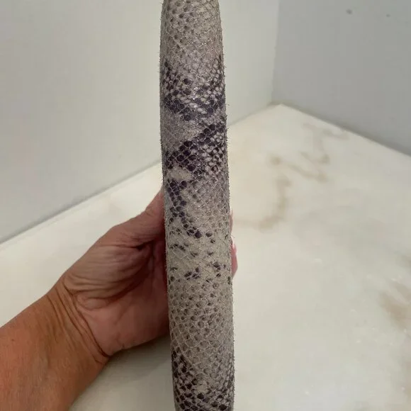 Coach Gray Snakeskin Leather Accordion Style Zip Around Wallet - Picture 4 of 16